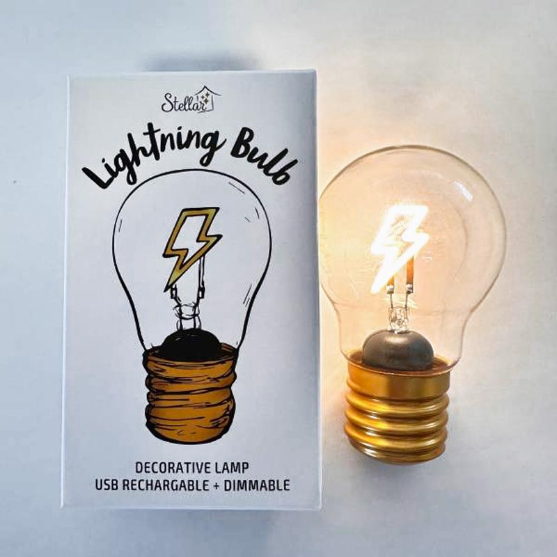 Stellar Haus LED Filament Lightbulb Night Light (USB) - Lightning Bolt | Koop.co.nz