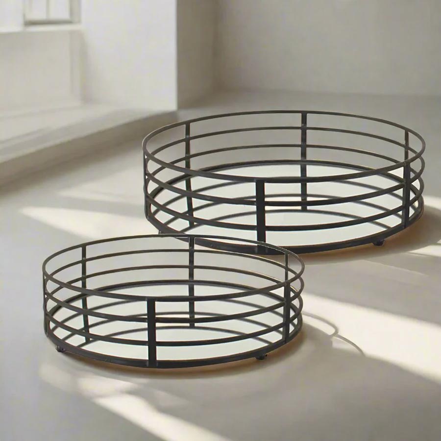 Le Forge Diana Mirror Tray Set/2 | Koop.co.nz