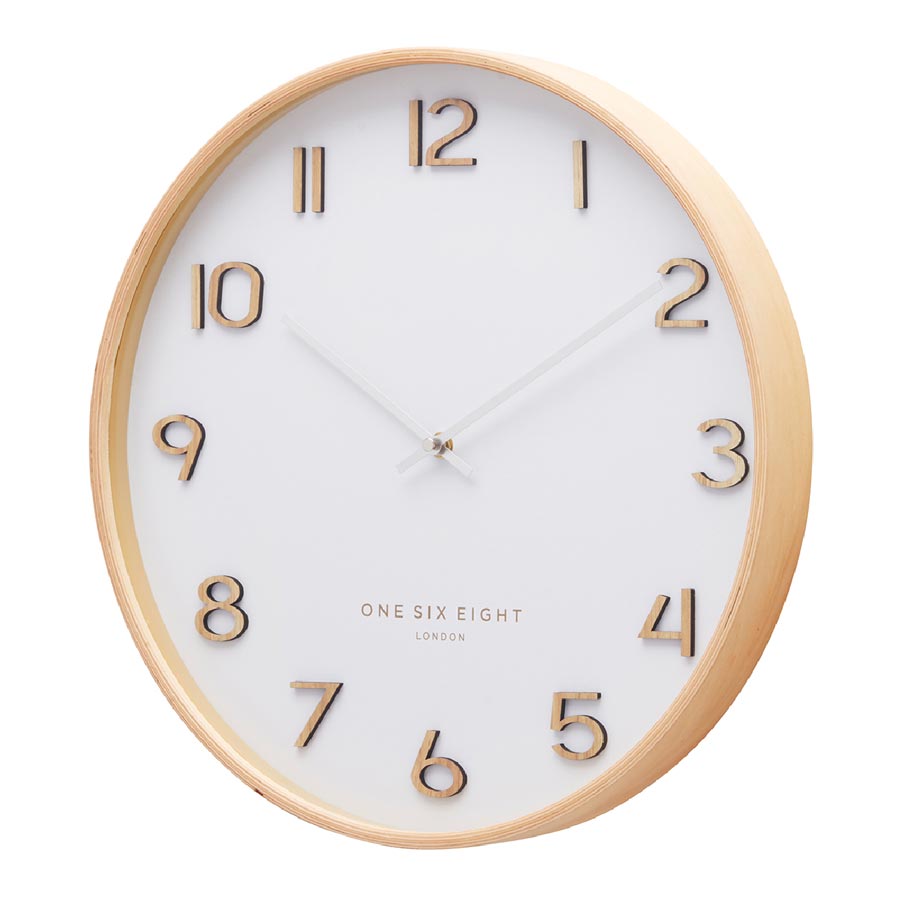 One Six Eight Wallace White Wall Clock (53cm) | Koop.co.nz