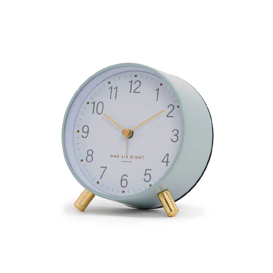 One Six Eight Maisie Alarm Clock with Light - Sage Green | Koop.co.nz