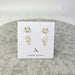 Lindi Kingi Tiny Cross & Sleeper Earring Set - Gold | Koop.co.nz