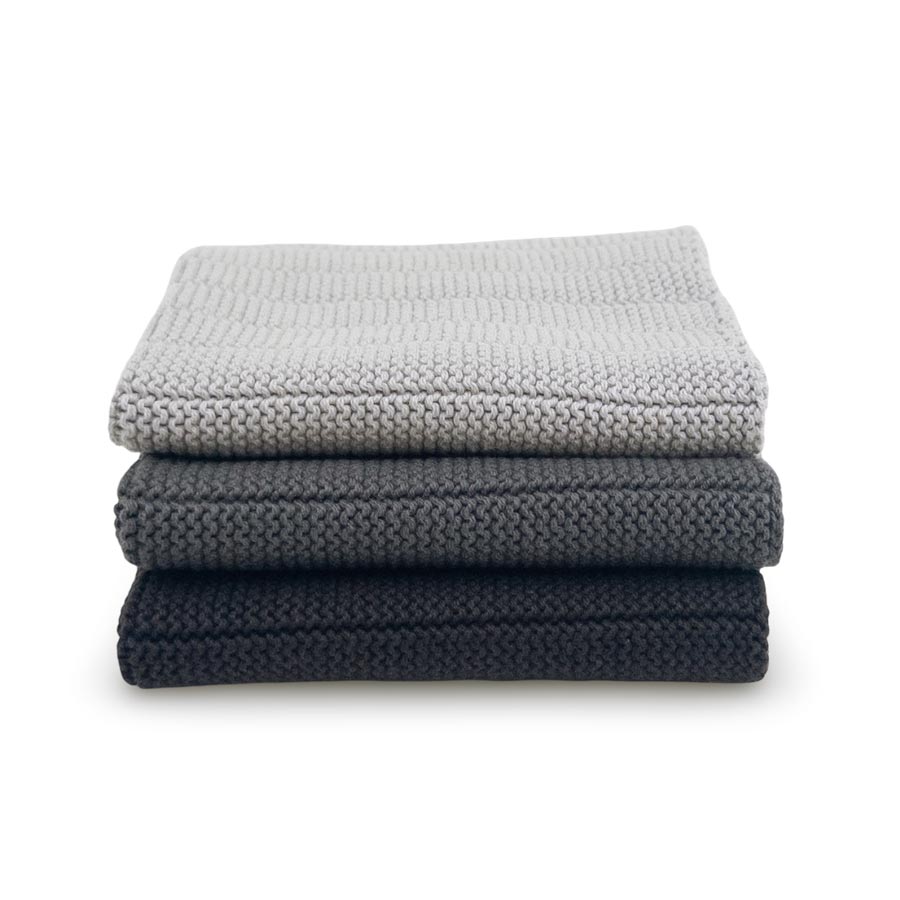Ecovask Organic Cotton Dish Cloths (3pk) - Manhattan | Koop.co.nz