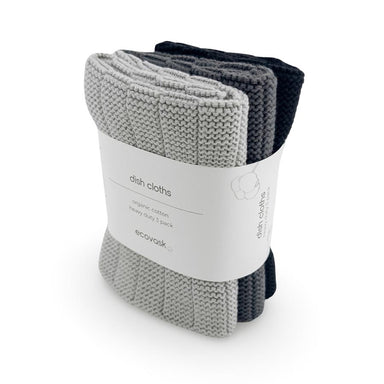 Ecovask Organic Cotton Dish Cloths (3pk) - Manhattan | Koop.co.nz