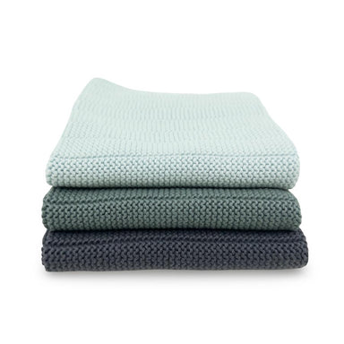 Ecovask Organic Cotton Dish Cloths (3pk) - Frosted Dew | Koop.co.nz