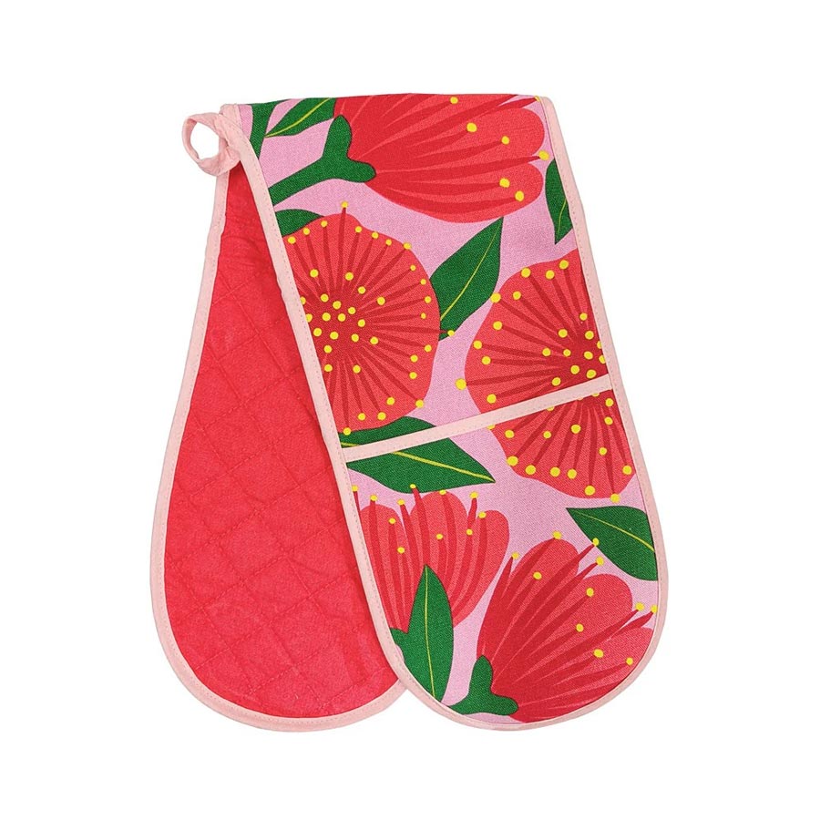 100% New Zealand Bright Pink Pohutukawa Oven Glove | Koop.co.nz