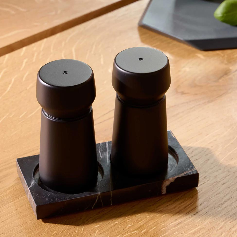 Amsterdam Salt & Pepper Mill Set - Black (11cm)