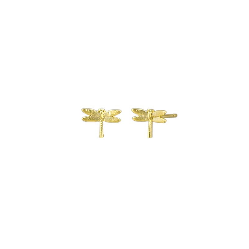 Tiger Tree Freya Dragonfly Stud Earrings - Gold | Koop.co.nz