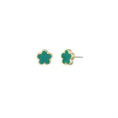 Tiger Tree Green Felice Stud Earrings - Gold | Koop.co.nz