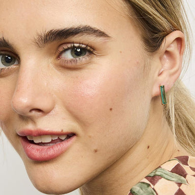 Tiger Tree Augusta Aqua Earrings - Gold | Koop.co.nz