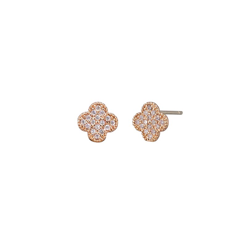 Tiger Tree Felice Crystal Stud Earrings - Rose Gold | Koop.co.nz