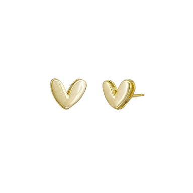 Tiger Tree Philia Heart Stud Earrings - Gold | Koop.co.nz