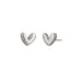 Tiger Tree Philia Heart Stud Earrings - Silver | Koop.co.nz