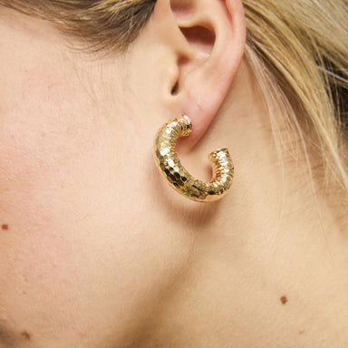 Tiger Tree Zoe Gold Hoop Earrings | Koop.co.nz