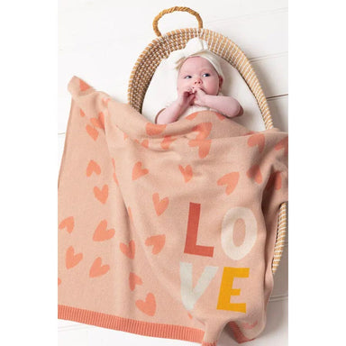 Indus Design Baby Blanket – Blush Love Heart | Koop.co.nz