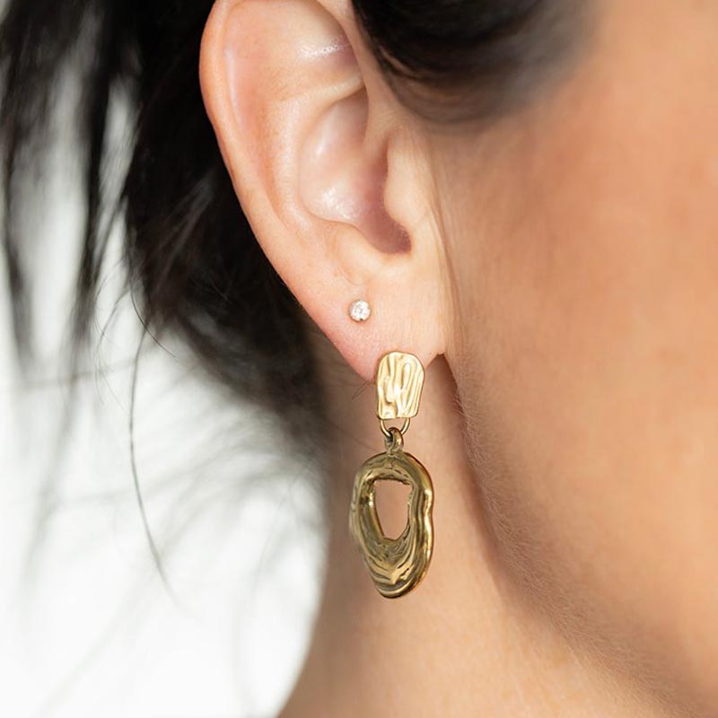 Antler Gold Luna Earrings | Koop.co.nz