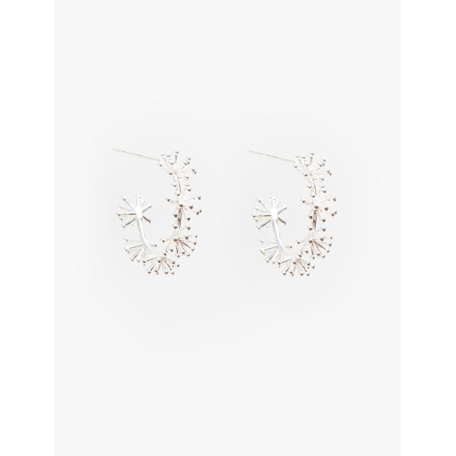 Antler Soft Wishes Silver Hoop Earrings | Koop.co.nz