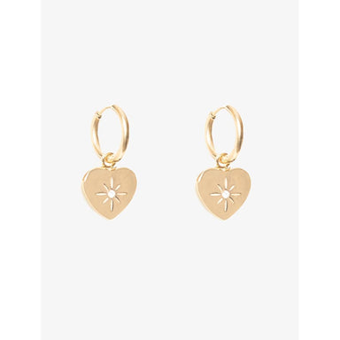 Antler Gold Lustre Heart Huggie Earrings | Koop.co.nz