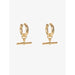 Antler Gold Fob Earrings | Koop.co.nz
