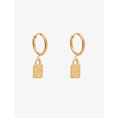 Antler Gold Locket Huggie Earrings | Koop.co.nz
