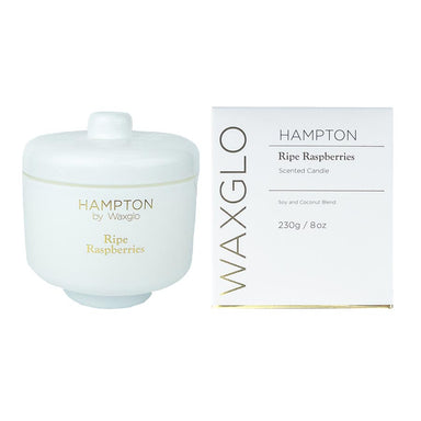 WaxGlo Hampton Coco Soy Candle - Ripe Raspberries | Koop.co.nz