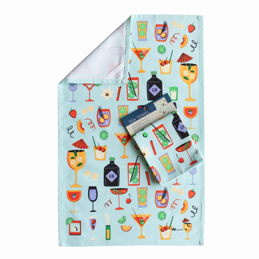 Allgifts Cocktails Tea Towel | Koop.co.nz