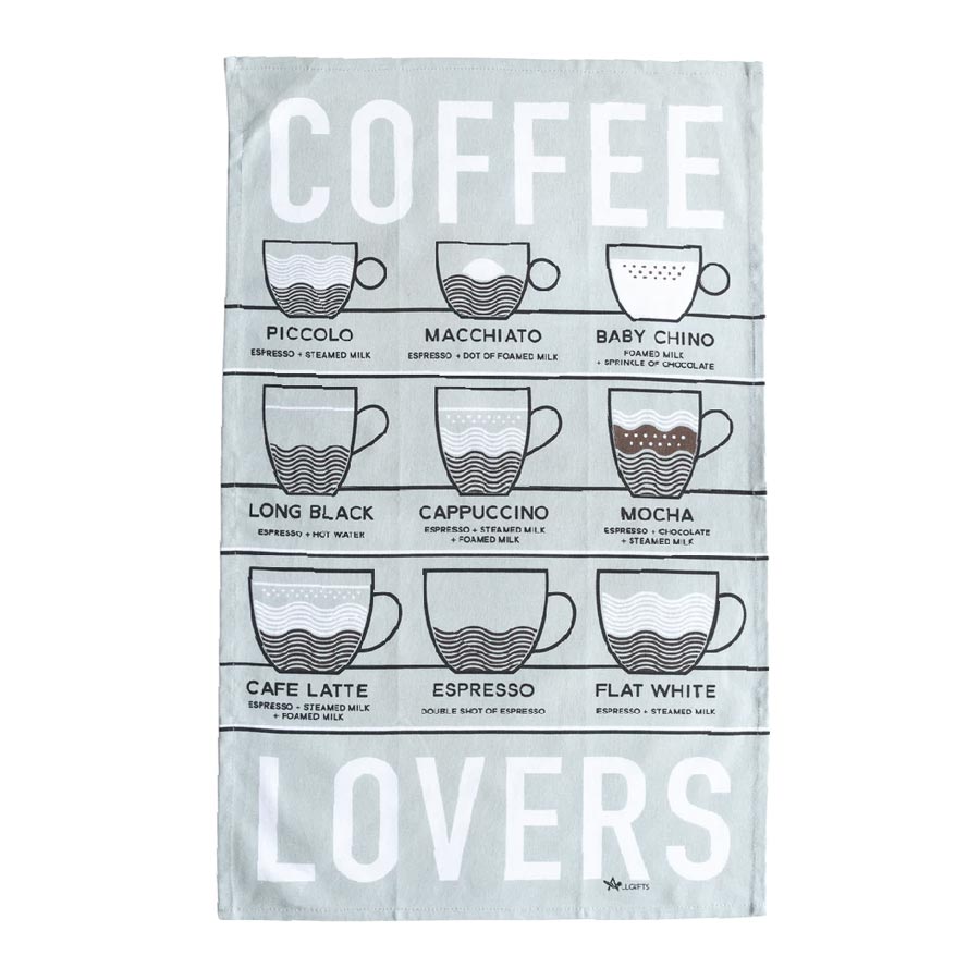 Allgifts Coffee Lovers Tea Towel | Koop.co.nz