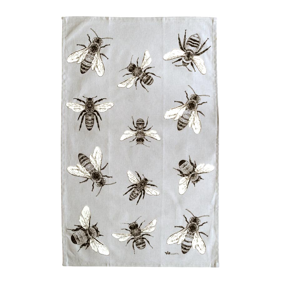 Allgifts Sketch Bee Tea Towel | Koop.co.nz