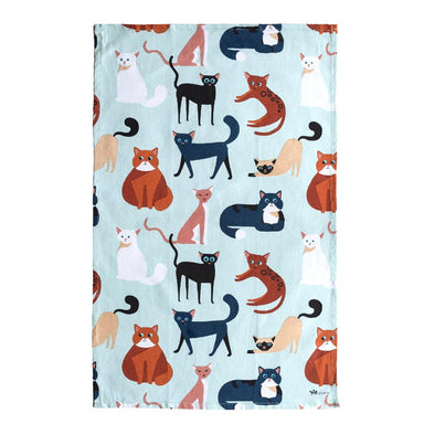 Allgifts Colourful Cats Tea Towel | Koop.co.nz