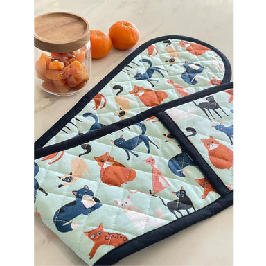 Allgifts Colourful Cats Double Oven Glove | Koop.co.nz