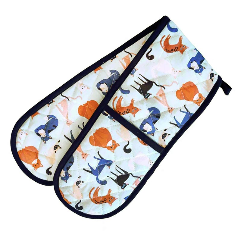 Allgifts Colourful Cats Double Oven Glove | Koop.co.nz