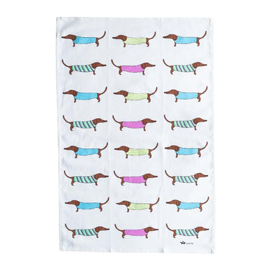 Allgifts Sausage Dog Tea Towel | Koop.co.nz