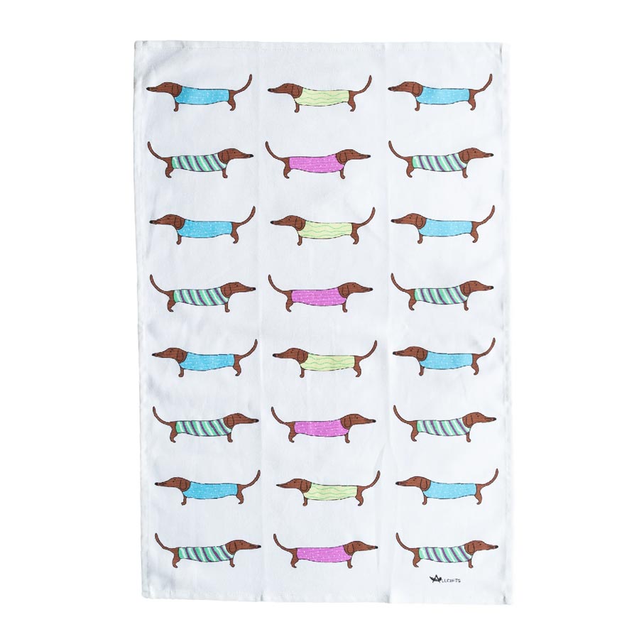 Allgifts Sausage Dog Tea Towel | Koop.co.nz