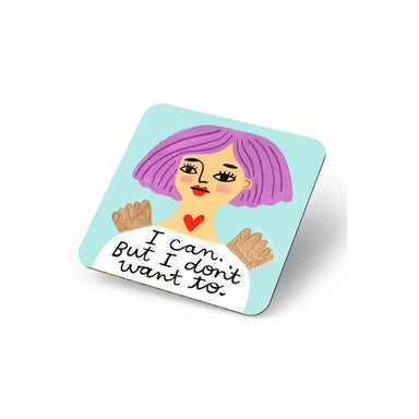 Disrupted Industries Grumpy Angel Coaster - I Can But I Don't Want To | Koop.co.nz