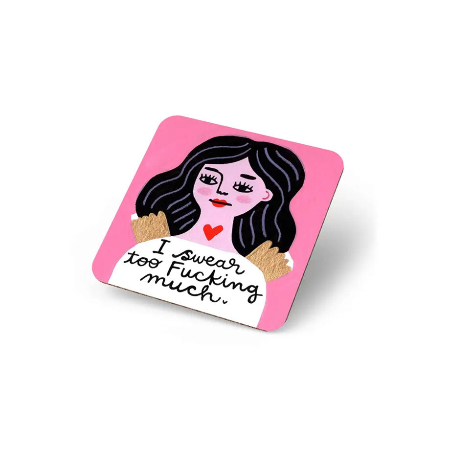 Disrupted Industries Grumpy Angel Coaster - I Swear Too Fucking Much | Koop.co.nz