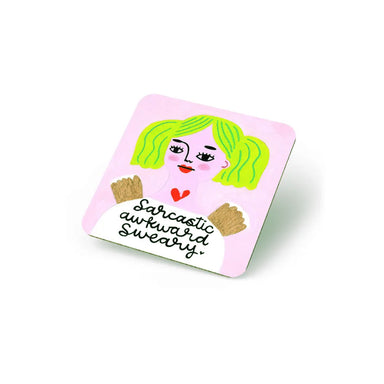 Disrupted Industries Grumpy Angel Coaster - Sarcastic. Awkward. Sweary | Koop.co.nz