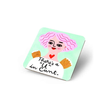 Disrupted Industries Grumpy Angel Coaster - There's A U | Koop.co.nz