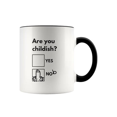 Disrupted Industries Boxed Mug - Are You Childish? | Koop.co.nz