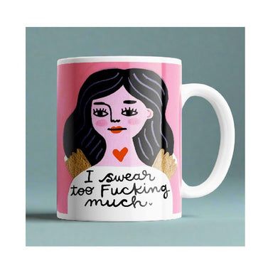 Disrupted Industries Grumpy Angel Mug - I Swear Too Fucking Much | Koop.co.nz