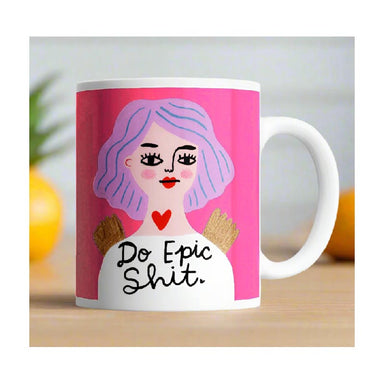 Disrupted Industries Grumpy Angel Mug - Do Epic Shit | Koop.co.nz