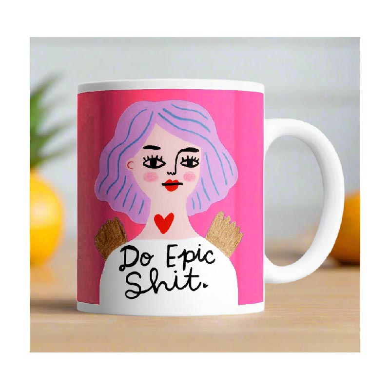 Disrupted Industries Grumpy Angel Mug - Do Epic Shit | Koop.co.nz