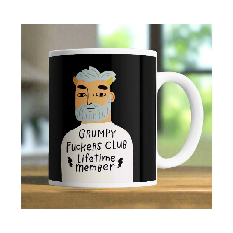 Disrupted Industries Grumpy Man Mug - Grumpy Fuckers Club | Koop.co.nz