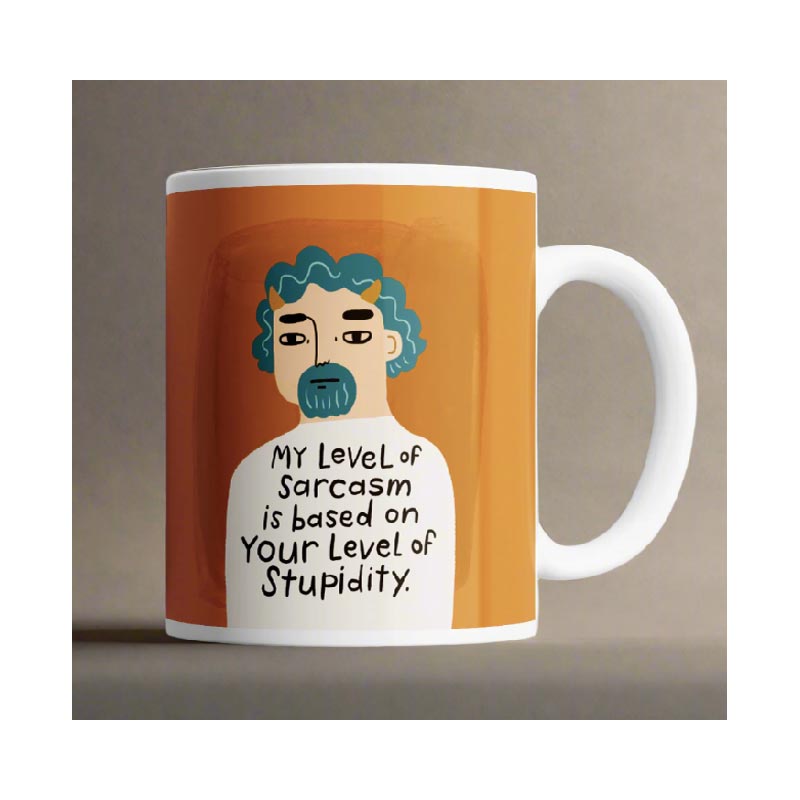 Disrupted Industries Grumpy Man Mug - My Level Of Sarcasm | Koop.co.nz