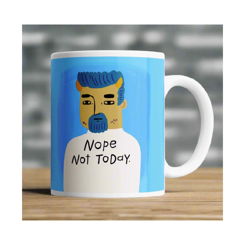 Disrupted Industries Grumpy Man Mug - Nope Not Today | Koop.co.nz