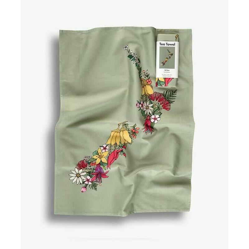 Image Vault Cotton Tea Towel - NZ Flora | Koop.co.nz