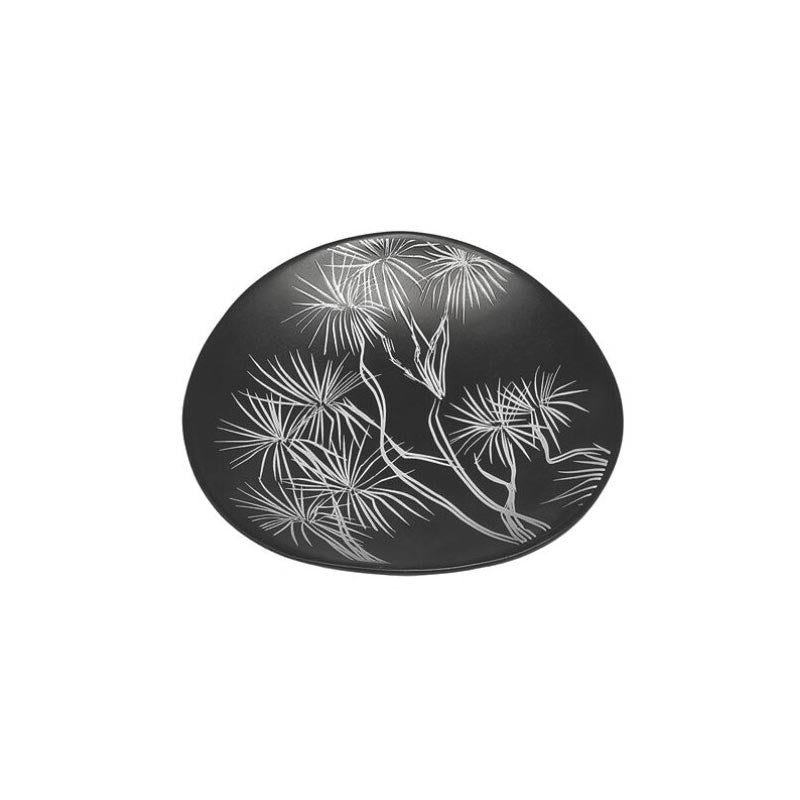 Jo Luping Small Porcelain Ti Kouka Bowl (10cm) - White On Black | Koop.co.nz