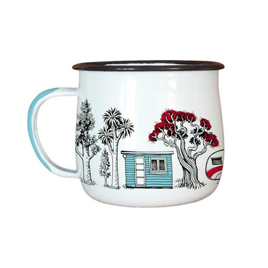 Wolfkamp & Stone NZ Camping Enamel Mug | Koop.co.nz