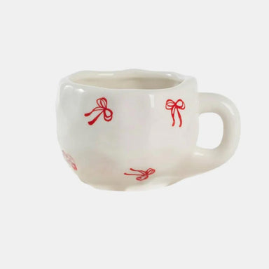 Garcia Yuna Ceramic Mug - Red Bows | Koop.co.nz