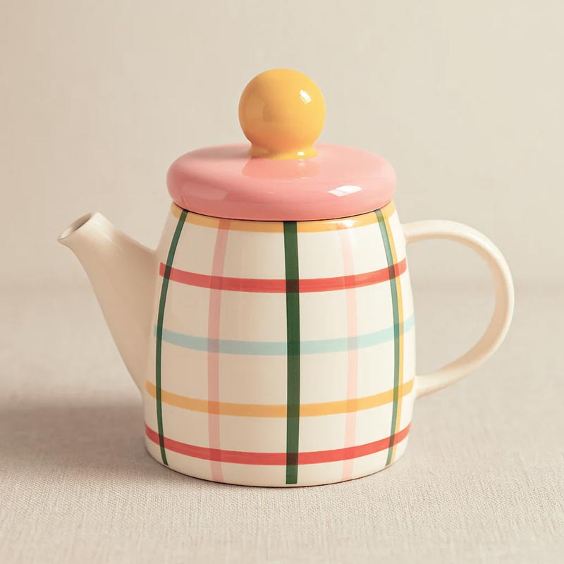 Garcia Multi Check Teapot (800ml) | Koop.co.nz