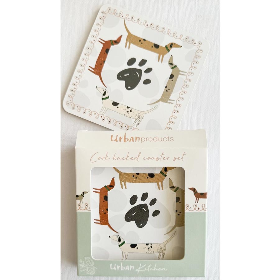 Urban Products Dog Stack Coaster Set/4 | Koop.co.nz