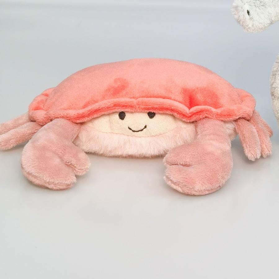 Coral Crab Baby Rattle